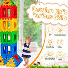 Load image into Gallery viewer, 32 Pieces Big Waffle Block Set Kids Educational Stacking Building Toy