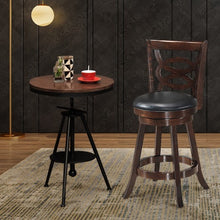 Load image into Gallery viewer, Counter Height Upholstered Espresso Swivel Dining Chair-29"