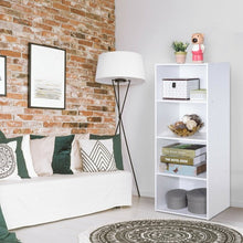Load image into Gallery viewer, 4 Tier Open Shelf Storage Display Cabinet-White