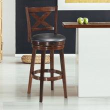 Load image into Gallery viewer, Swivel Counter Height X-back Upholstered Dining Chair-29"