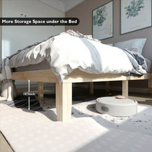 Load image into Gallery viewer, Queen Size 14" Wooden Bed Mattress Frame-Natural
