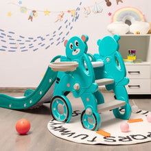 Load image into Gallery viewer, 4 in 1 Foldable Baby Slide Toddler Climber Slide PlaySet with Ball-Green