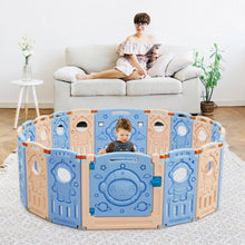 Load image into Gallery viewer, 18-Panel Foldable Baby Playpen Kids Activity Center with Lockable Door