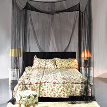 Load image into Gallery viewer, 4 Corner Post Full Queen King Size Bed Mosquito Net-Black