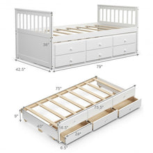 Load image into Gallery viewer, Alternative Twin Captain's Bunk Bed-White