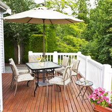 Load image into Gallery viewer, 32" Patio Tempered Glass Steel Frame Square Table