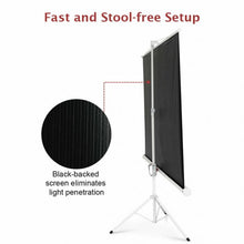 Load image into Gallery viewer, 100" 70 x 70 Portable Square Tripod Screen Projection Projector