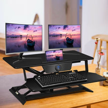 Load image into Gallery viewer, Electric Height Adjustable Standing Desk Coverter