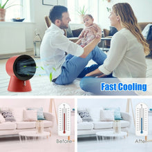 Load image into Gallery viewer, 1500 W Portable Mini Electric Desktop Fan heater-Red