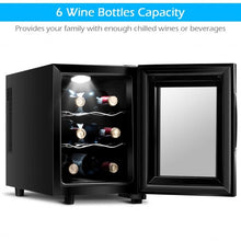 Load image into Gallery viewer, 6 Bottle Freestanding Thermoelectric Wine Cooler Freestanding