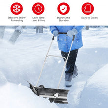 Load image into Gallery viewer, Dual Rolling Snow Pusher w/ 6" Wheels & Adjustable Handle