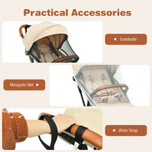 Load image into Gallery viewer, Lightweight Aluminium Frame Baby Stroller with Net-Beige