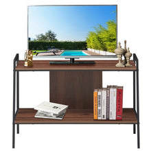 Load image into Gallery viewer, 2-Tier TV Stand w/ Shelves & Metal Frame