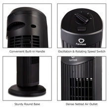 Load image into Gallery viewer, Fantask 35W 28" Quiet Bladeless Oscillating Tower Fan-Black