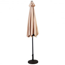 Load image into Gallery viewer, 10FT Patio Umbrella 6 Ribs Market Steel Tilt W/ Crank Outdoor Garden without Weight Base-beige