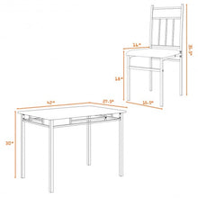 Load image into Gallery viewer, 5 Piece Faux Marble Dining Set Table