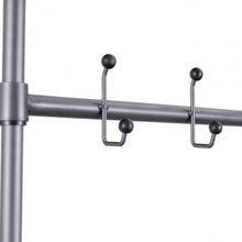 Load image into Gallery viewer, 3 Tier Metal Storage Shelf 16 Hooks Hat Shoes Rack