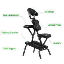 Load image into Gallery viewer, PU Leather Pad Travel Massage Chair with Carrying Bag