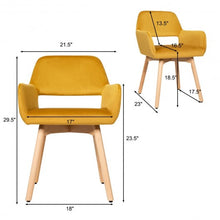 Load image into Gallery viewer, Set of 2 Modern Accent Armchairs-Yellow