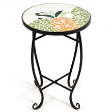 Load image into Gallery viewer, Outdoor Indoor Steel Accent Plant Stand Cobalt Table-Yellow