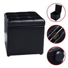 Load image into Gallery viewer, Foldable Cube Ottoman Pouffe Storage Seat