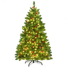 Load image into Gallery viewer, 4.5 ft Pre-lit Hinged Christmas Tree with 300 LED Lights