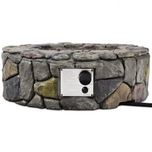 Load image into Gallery viewer, 28" Propane Gas Fire Pit with Lava Rocks and Protective Cover