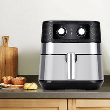 Load image into Gallery viewer, 1700W 5.3 QT Electric Hot Air Fryer w/Stainless steel & Non-Stick Fry Basket-BK