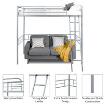 Load image into Gallery viewer, Metal Loft Twin Bed Frame Single High Loft Bed-Silver