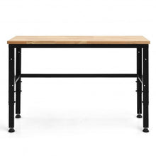 Load image into Gallery viewer, 53" Adjustable Heavy-Duty Workbench with Rubber Wood Top