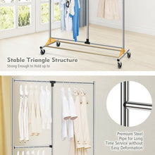Load image into Gallery viewer, Heavy Duty Adjustable Rack Rolling Clothes Organizer On Wheels