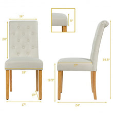 Load image into Gallery viewer, Set of 2 Tufted Dining Chair -Beige