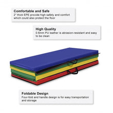 Load image into Gallery viewer, 4' x 8' x 2" 4 Colors Folding Panel Gymnastics Mat