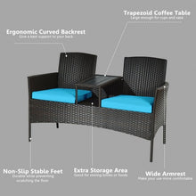 Load image into Gallery viewer, Patio Rattan Conversation Set -Green