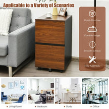 Load image into Gallery viewer, 2-Drawer Rolling Mobile File Cabinet fits Letter/A4 Size with Hanging Bar