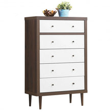 Load image into Gallery viewer, 5 Drawer Dresser Wood Chest of Storage Cabinet Organizer