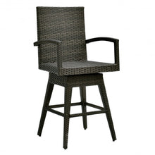 Load image into Gallery viewer, Outdoor Wicker Swivel Bar Stool Chair w/ Seat Cushion