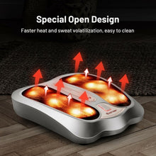 Load image into Gallery viewer, Shiatsu Heated Electric Kneading Foot and Back Massager-Silver