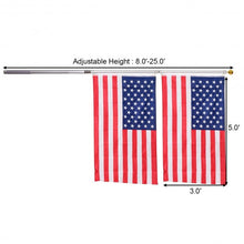 Load image into Gallery viewer, 25ft Telescoping Flagpole 2 US America Flag Kit