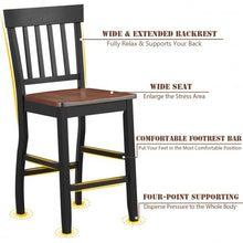 Load image into Gallery viewer, Set of 2 24" Barstool Solid Wood Rake Back
