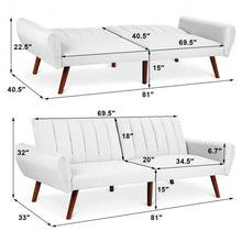 Load image into Gallery viewer, Sofa Futon Bed Sleeper Couch Convertible Mattress-Gray