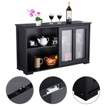 Load image into Gallery viewer, Kitchen Storage Cabinet with Glass Sliding Door