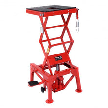 Load image into Gallery viewer, 300 lb Motorcycle Hydraulic Scissor Floor Jack Lift