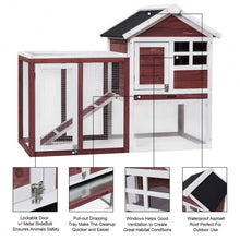 Load image into Gallery viewer, 48" x 24" x 36" Wooden Rabbit Hutch Poultry Cage