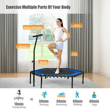 Load image into Gallery viewer, 51" Mini Fitness Trampoline with Adjustable Bar
