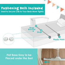 Load image into Gallery viewer, Height Adjustable Baby Side Crib with Music Box & Toys-Light Gray