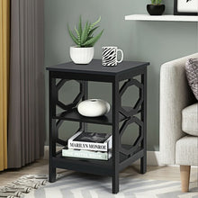 Load image into Gallery viewer, 3-tier Nightstand Sofa Side End Accent Table-Black