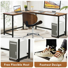 Load image into Gallery viewer, L Shaped Corner Computer Desk Laptop Gaming Table Workstation-Coffee