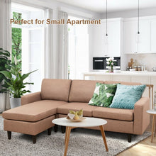 Load image into Gallery viewer, Convertible Sectional L-Shaped Couch with Reversible Chaise-Beige-Coffee