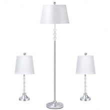 Load image into Gallery viewer, 3-Piece Floor Lamp and Table Lamps Set